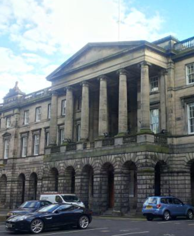 A medico-legal cardiology report with ECG traces and imaging records prepared for an Edinburgh-based case under Scottish civil procedure.