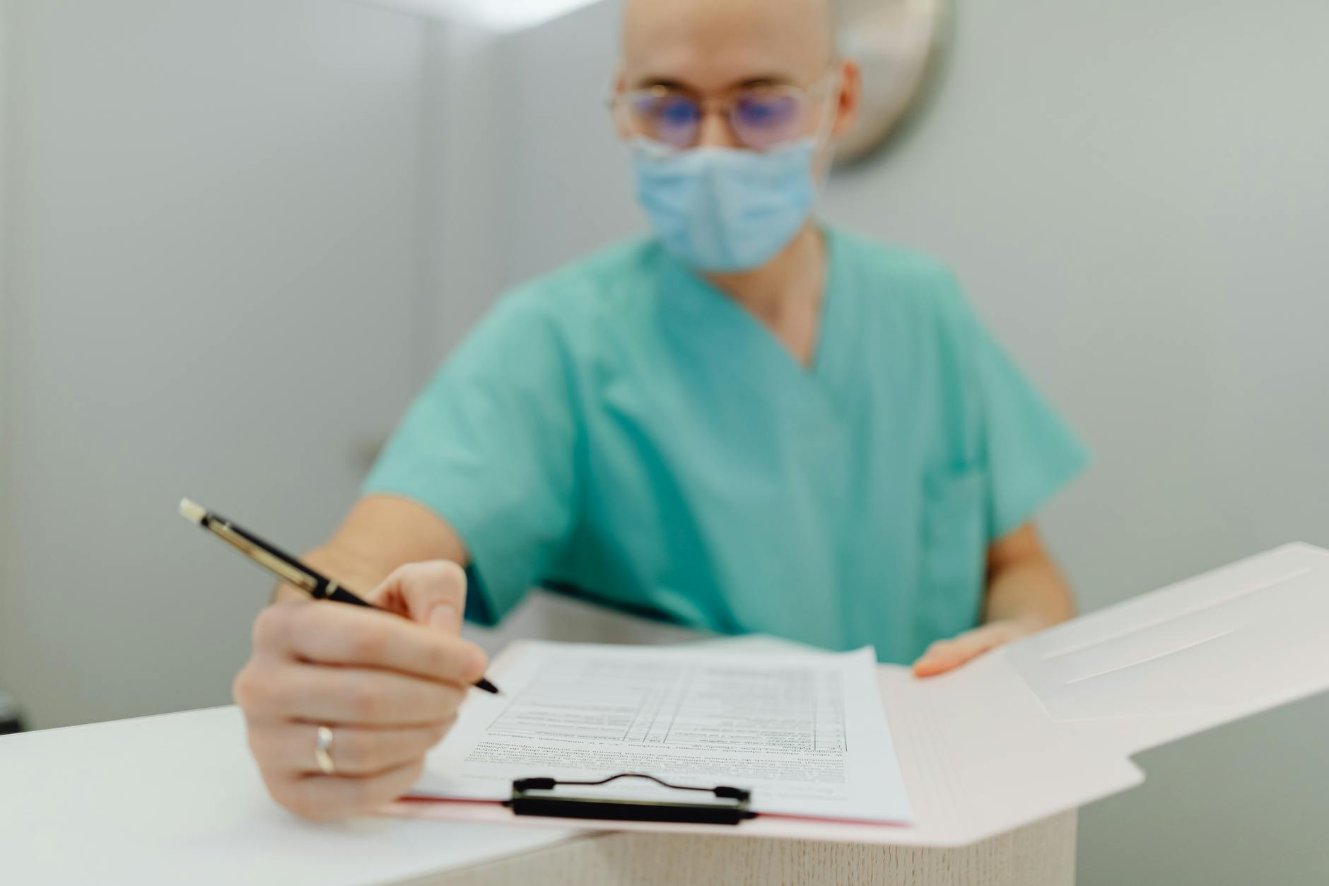 Cardiologist reviewing ECG for missed palpitations cause